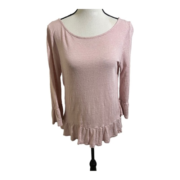 Boden womens linen tunic babydoll pink size Small blouse. Bell sleeves. Small - Picture 1 of 10
